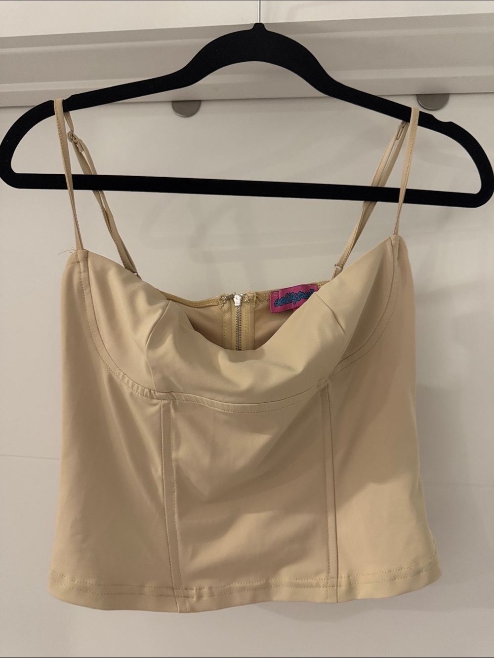 Edikted Beige Corset Camisole Top